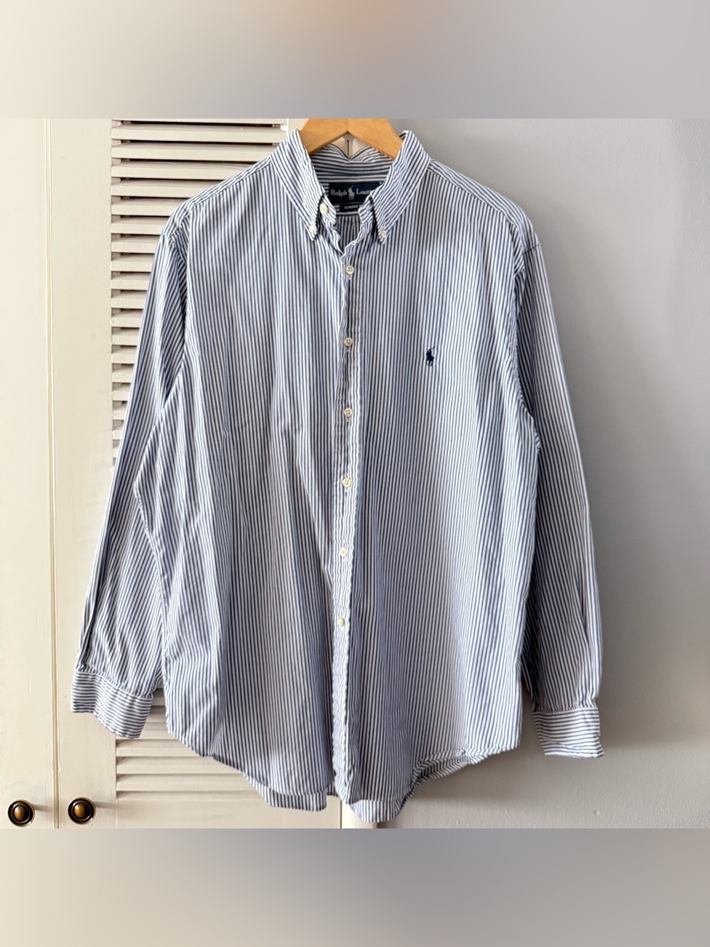 Vintage POLO Ralph Lauren Pin Stripe Button-Up Longsleeve Shirt